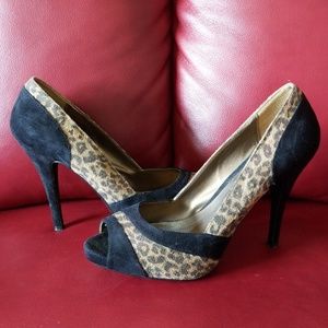 Black and Cheetah Heels